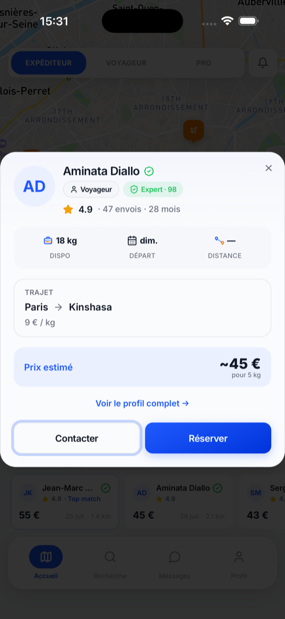 Fiche d'un transporteur